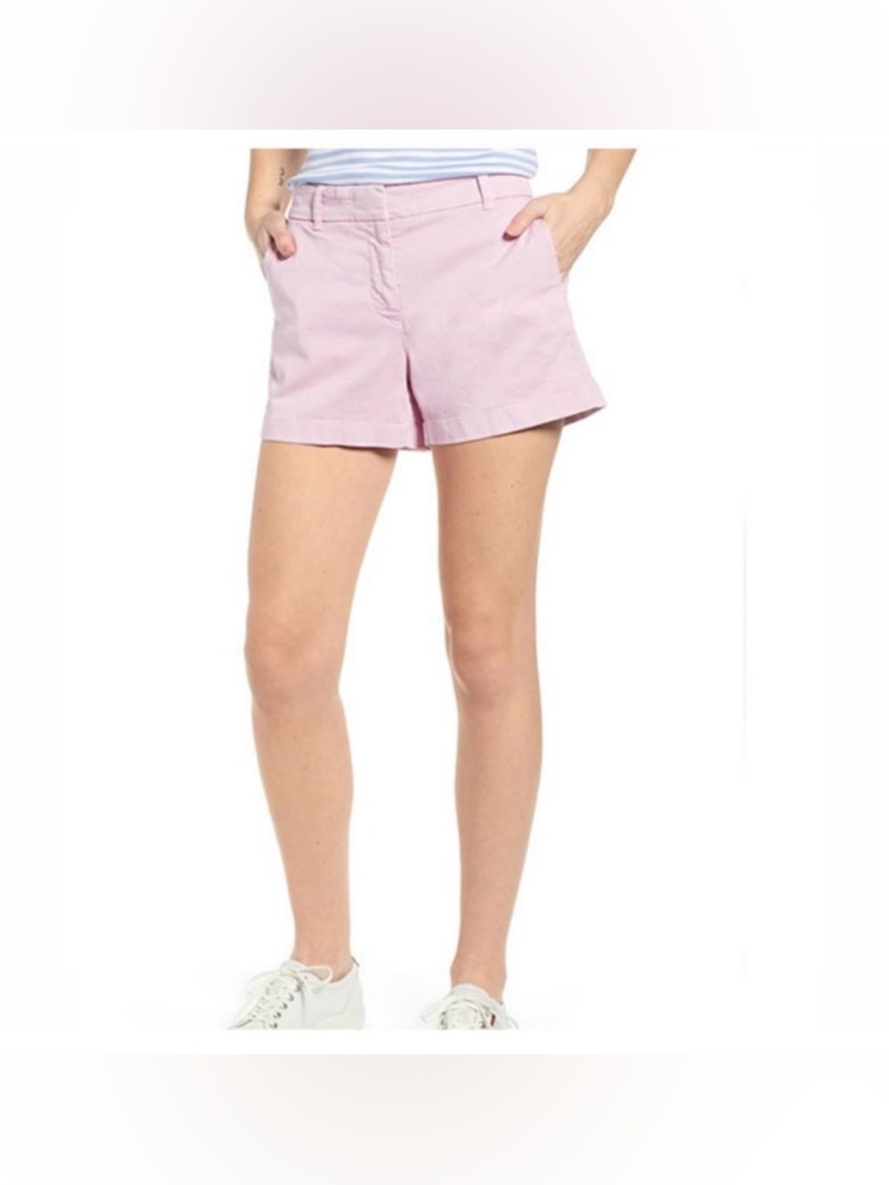 J. Crew Pale Pink Classic Twill Chino City Fit Versatile Cotton Shorts Size 6